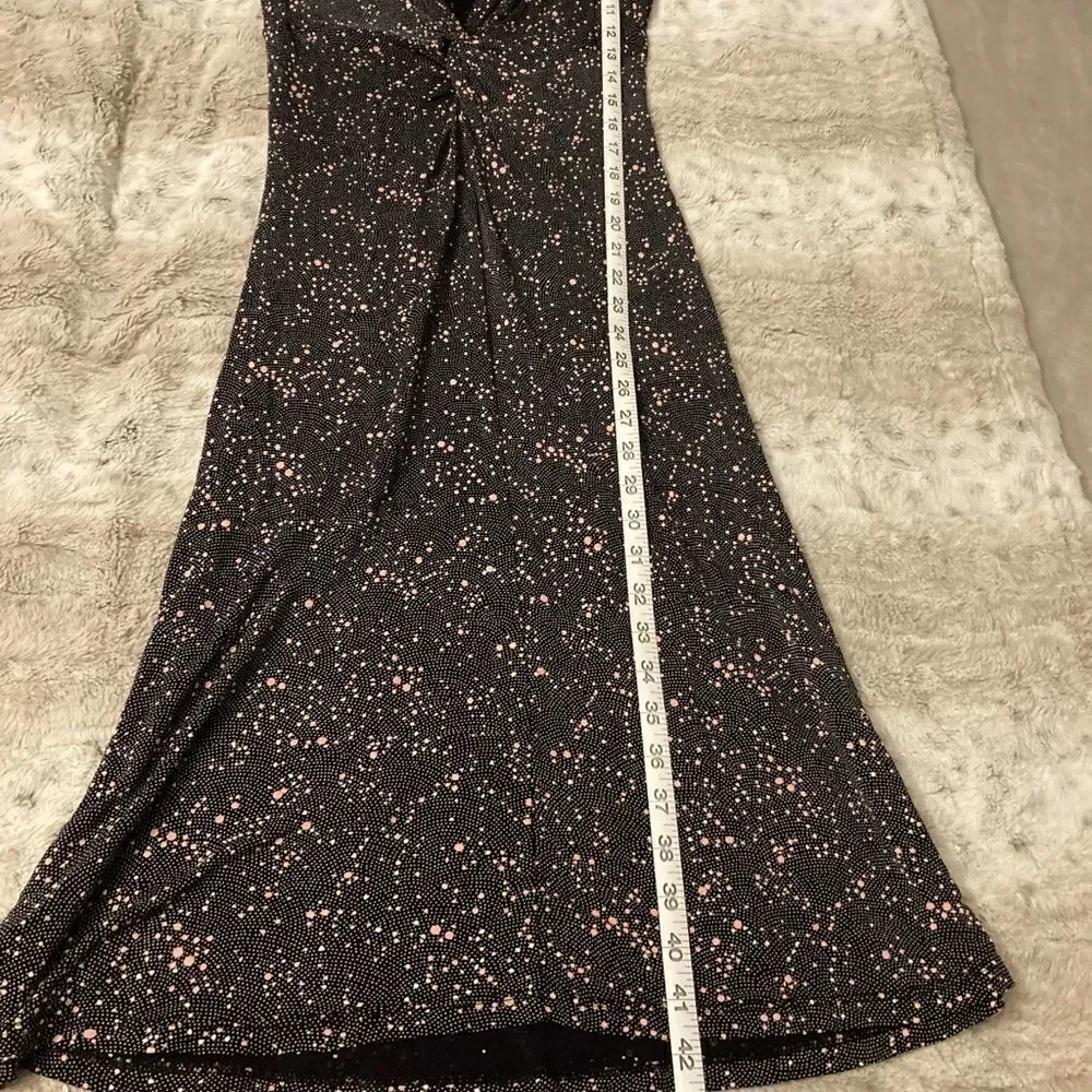 : : VINTAGE FREE PEOPLE Low Cut Polka Dot Cap Sleeve / Sleeveless Dress : : - Picture 5 of 16